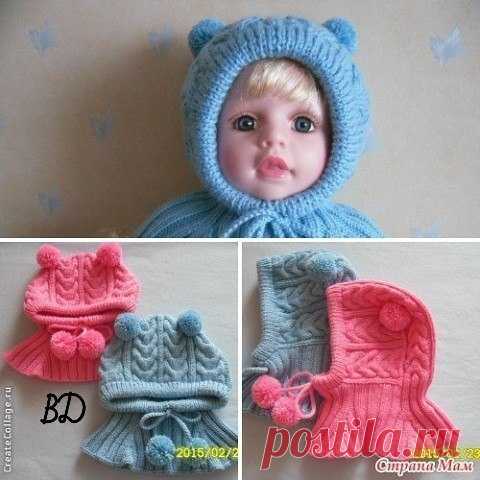 Шапочки-шлемики

Голубая шапочка - нитки Alize Baby wool (Шерсть-40%, Бамбук-20%, Акрил-40%, 50 гр/175 м), ушло примерно 200 грамм, спицы № 3 

Розовая шапочка - нитки Пехорка Детский каприз (50 % меринос 50 % фибра, 50 гр/225 м), ушло также примерно 200 грамм, спицы № 3. 

Начала вязать с резинки вокруг личика на круговых спицах, потом петли под подбородком отложила на булавку, далее вязала как чепчик или как пятку у носка, потом все петли вновь одела на круговые спицы, п...