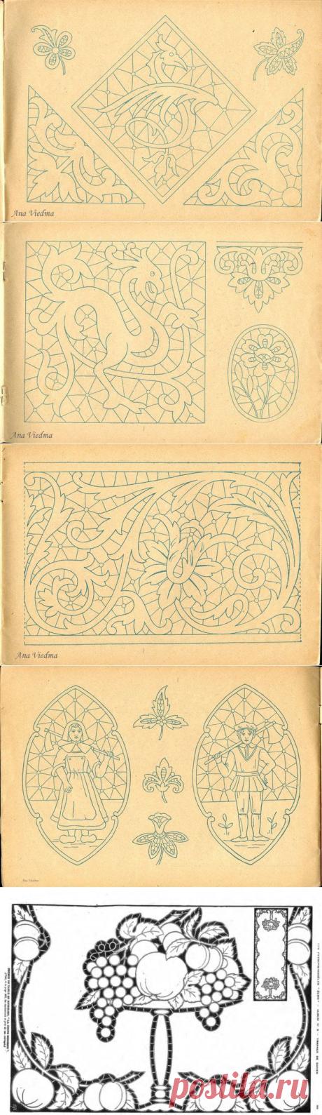 Эскизы для "ришелье" из антикварных изданий. Умопомрачительная красота.