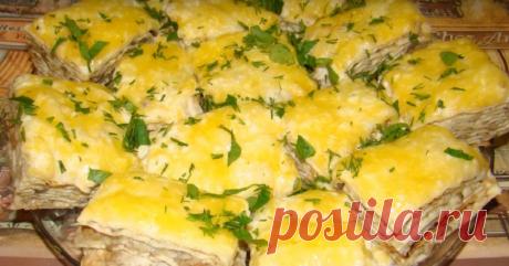 Восхитительные тартинки из лаваша с начинкой из грибов, моркови и лука