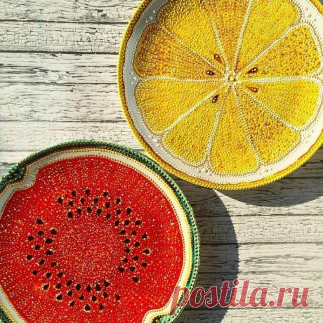 Бисерные тарелки