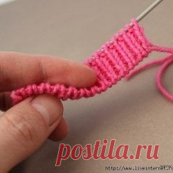Резинка 1х1 с закругленным краем (Уроки и МК по ВЯЗАНИЮ)