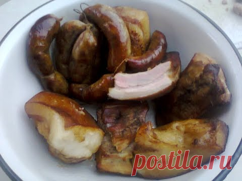 Сало горячего копчения. Salo smoked.