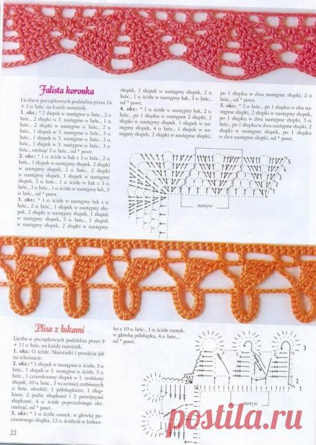 Irish crochet &amp;: Отделочные вставки и кружевные края (крючок).