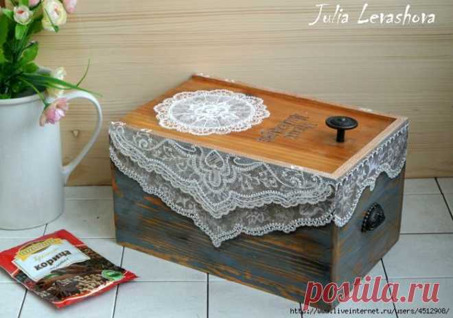 Ящик для специй (декупаж+точка) от Юленьки Левашовой.