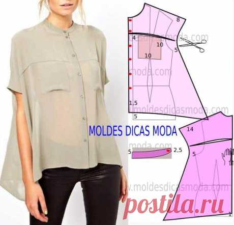 BLUSA COM ESCAPULÁRIO -58 | Moldes Dicas Moda Passo a passo transformação do molde de blusa com escapulário. Para fazer este modelo de blusa imprima o molde base de blusa e faça a gradação para o seu tamanho. Depois de obter o seu tamanho de molde base siga o tutorial, que foi elaborado com o maior rigor para…