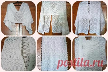 Ажурный палантин. Связан спицами из пряжи Alize Angora Gold Simli (10% мохер, 10% шерсть, 75% акрил, 5% металлик). Размер 65 х 170 см. В наличии.
#вязаный_палантин #палантин_спицами #ажурный_палантин