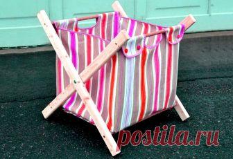 Как сделать складную корзину для белья своими руками | 33 Поделки Мы расскажем, как сделать складную корзину для белья своими руками. Удобный аксессуар для ванной, в котором можно хранить как чистые полотенца, так и грязное белье