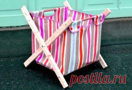 Как сделать складную корзину для белья своими руками | 33 Поделки Мы расскажем, как сделать складную корзину для белья своими руками. Удобный аксессуар для ванной, в котором можно хранить как чистые полотенца, так и грязное белье