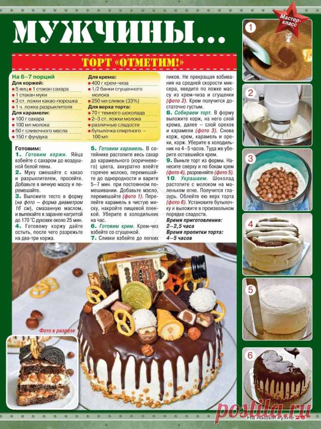 Торт "Отметим" (для мужчин)