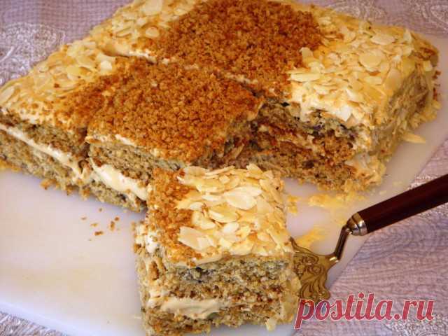 Овсяно-медовый пирог-торт с бананами рецепт с видео - 1000.menu