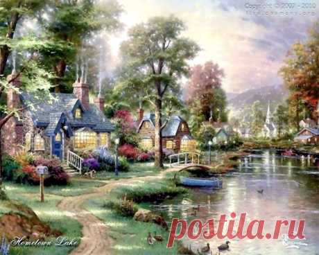живопись Thomas Kinkade - 69 фото. Фотографии Валентин Иванов.