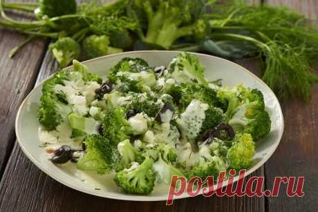 Теплый салат из брокколи с сыром – пошаговый рецепт с фото.