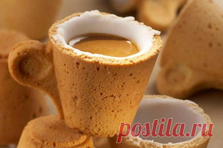 Выпей кофе и съешь чашку! Дизайнерская чашка-печенье Cookie Cup
