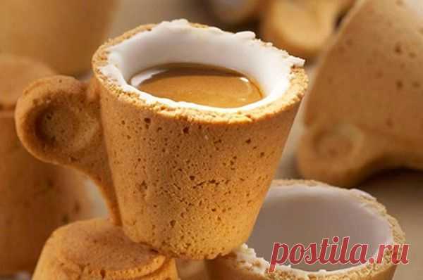 Выпей кофе и съешь чашку! Дизайнерская чашка-печенье Cookie Cup