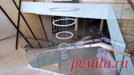 Лестницы, ограждения, перила из стекла, дерева, металла Маршаг – Ограждение атриума из стекла