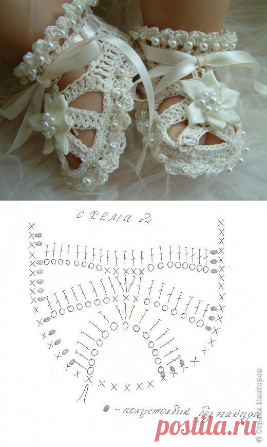 Сказочные пинетки для маленькой принцессы своими руками