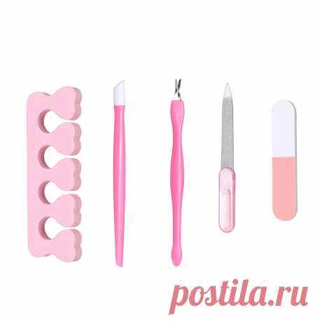 5pcs pink portable nail tools professional file suitable for professional salon use or home use Sale - Banggood.com