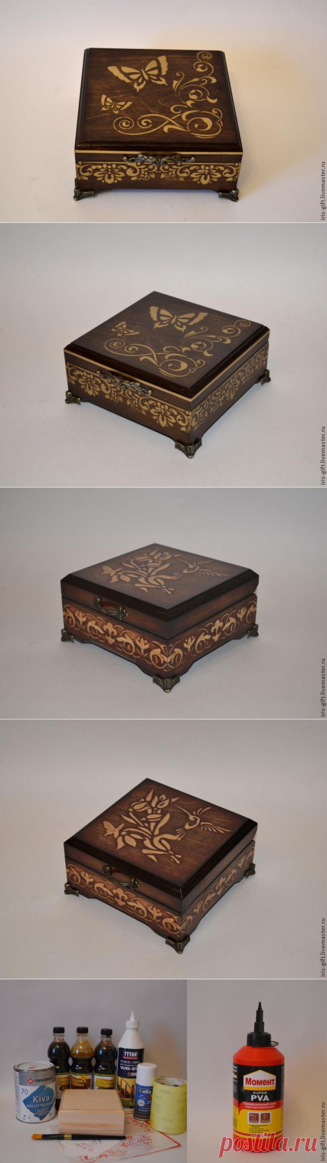 Как имитировать инкрустацию древесины - How to imitate wood incrustation