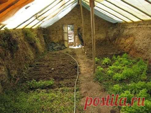 ЗАГЛУБЛЁННАЯ ТЕПЛИЦА-ТЕРМОС