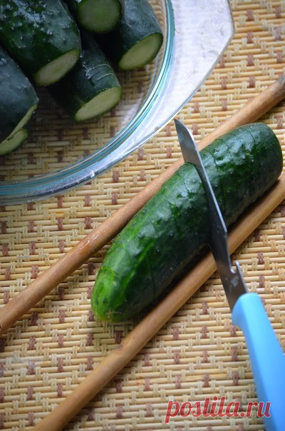 Прекрасная закуска под шашлыки из огурцов от Сталика Ханкишиева