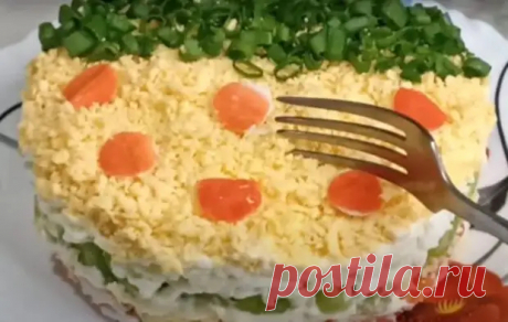 Красивый и простой в приготовлении салат “Нежнятина”. Вкусное блюдо на праздничный стол - Poejka - Медиаплатформа МирТесен