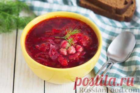 Рецепт: Борщ с краснокочанной капустой и нутом на RussianFood.com