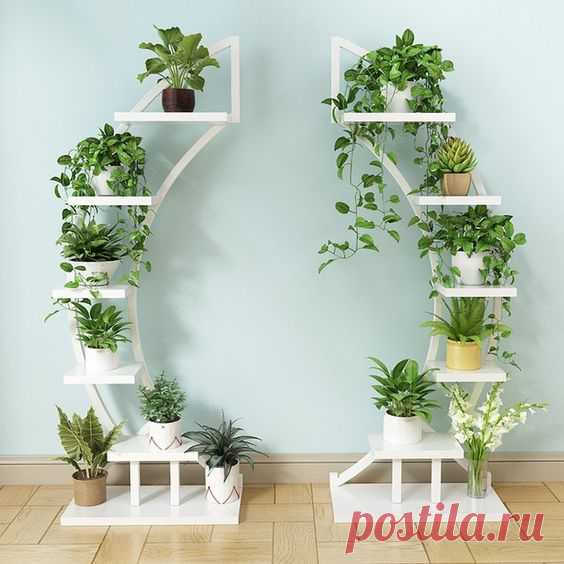 (107) Pinterest - Стоящая Цветочная полка. Гостиная и растения на балконе полка. Подставки для цветочных горшков с деревянным растением | Интерьер