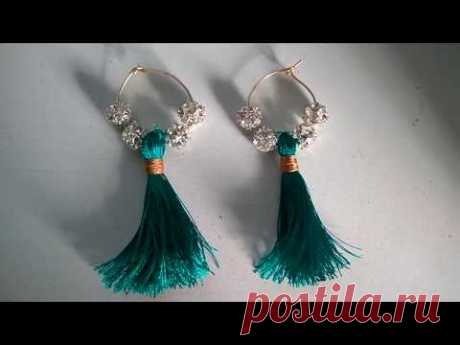 How to make tassel Silk Thread Tassel Earrings!!