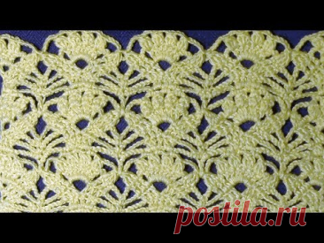 Ажурный узор для жакета, пуловера, платья крючком. Вязание по схеме