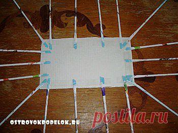 Фото мастер класс: Корзинка из газетных трубочек | ОСТРОВОК ПОДЕЛОК