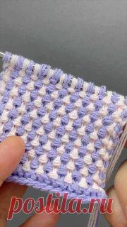 Плотный тканый узор спицами 🥰 мой стиль diy