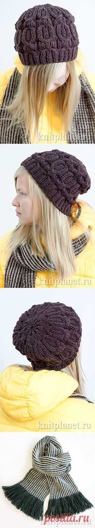 Планета Вязания | Как связать шапку бини спицами. Подробный мастер-класс по вязанию.