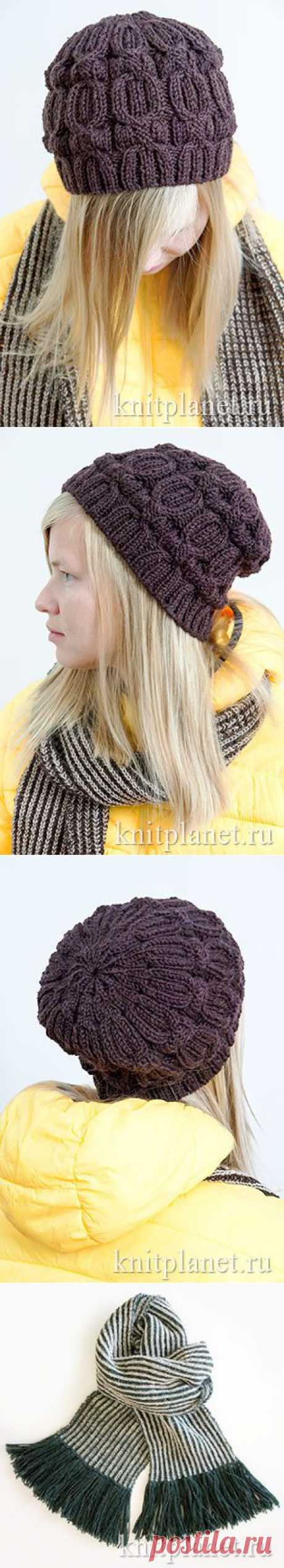 Планета Вязания | Как связать шапку бини спицами. Подробный мастер-класс по вязанию.