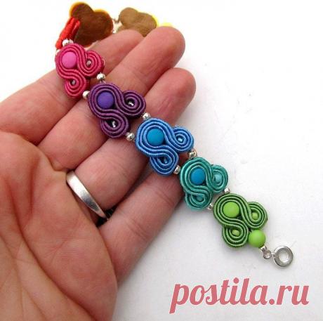 Oriental Colorful Cuff Soutache Bracelet - Colorful Cuff Bracelet - Hand…