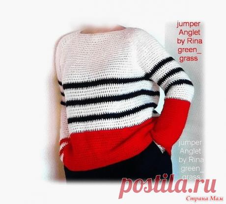 Джемпер Англет / Jumper Anglet, крючок, морская тема. - Вязание - Страна Мам