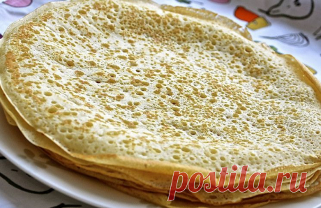 Как приготовить блины на минеральной воде | Четыре вкуса