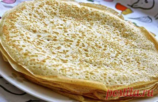 Как приготовить блины на минеральной воде | Четыре вкуса