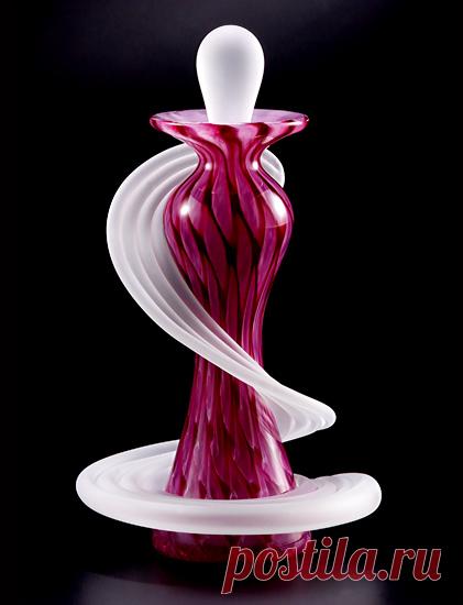 Flamenco Perfume Bottle by Thomas Kelly (Art Glass Perfume Bottle) | Artful Home
