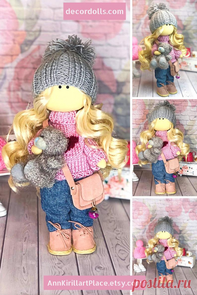 Home Design Art Doll Fabric Cloth Doll Textile Tilda Soft | Etsy