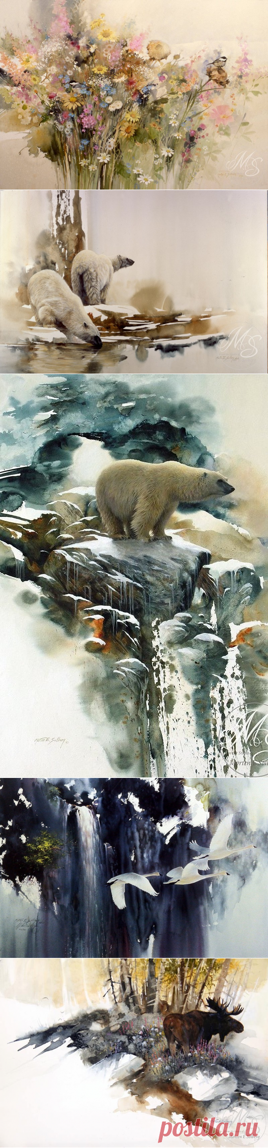 Природа художника-акварелиста Morten E. Solberg