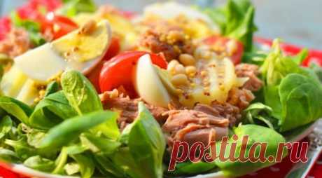 Картофельный салат с тунцом и горчично-медовой заправкой, пошаговый рецепт с фото