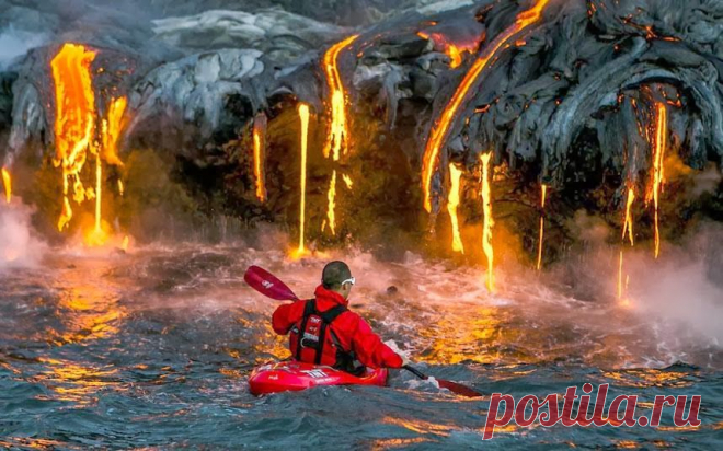 Удивительная планета – Google+ - НА БАЙДАРКАХ СРЕДИ РАСПЛАВЛЕННОЙ ЛАВЫ Педро Олива из…