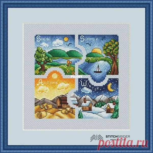 Stitch Spider - 4 Seasons by Maria Erbenova  Edited by Duckeyd at 2024-5-2 22:54