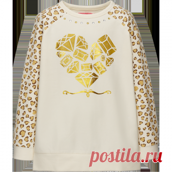 Толстовка для девочки, цвет слоновая кость