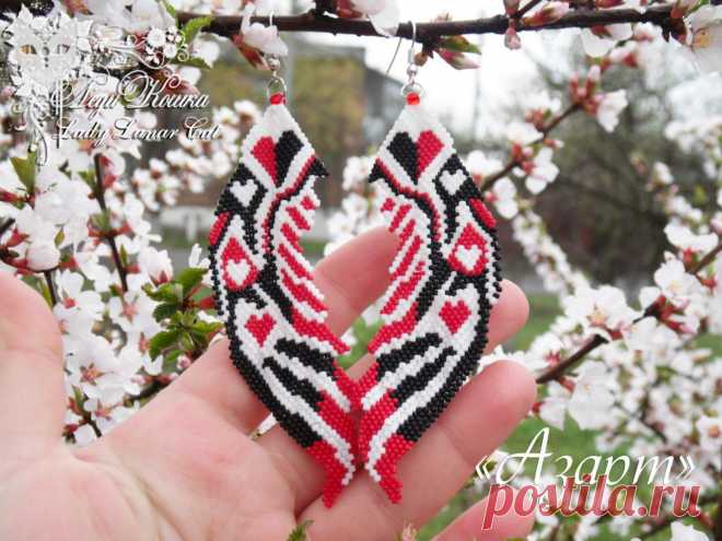 Серьги "Азарт" | biser.info - всё о бисере и бисерном творчестве