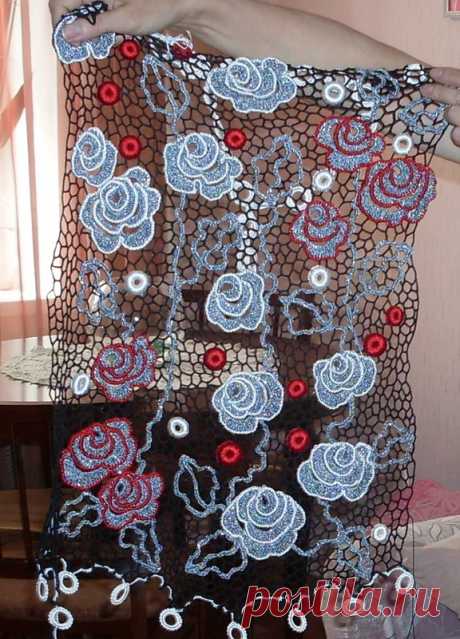 Розы на бурдоне.МК Ольги Масагутовой.