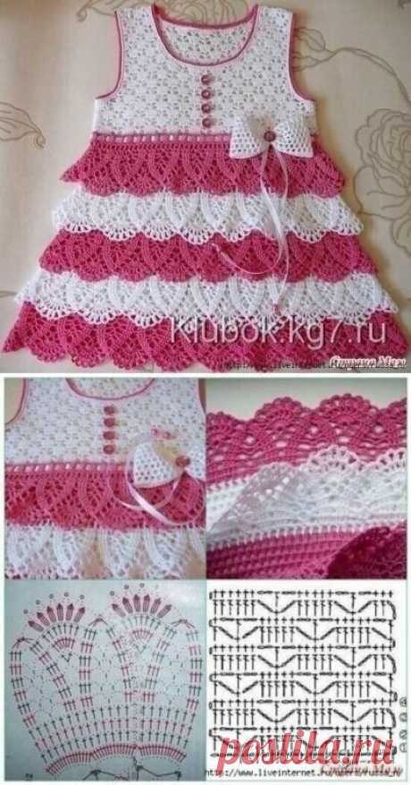 Вязание для малышей. 5 идей платья крючком | Сашка-Вязашка | Яндекс Дзен