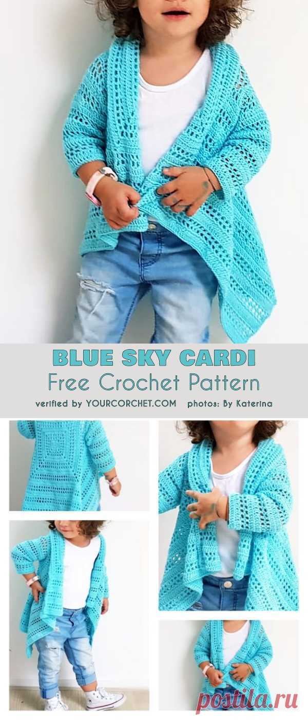 Blue Sky Cardi Free Crochet Pattern | Your Crochet