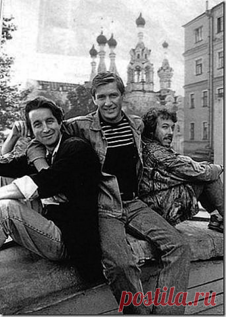 Леонид Ярмольник, Александр Абдулов и Андрей Макаревич 
1987