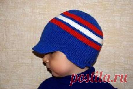 Вязаная шапка с козырьком - Шапочки и панамки - Схемы вязания - Авторский проект Натальи Грухиной